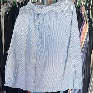 H&M Blue and White Striped Skirt